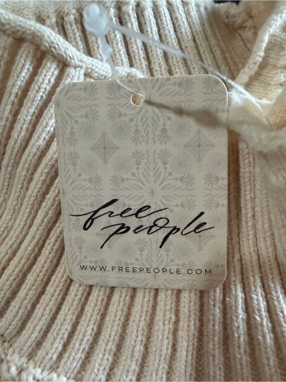 Free People FP Beach Powder Sand Knit 2 Piece Sweater & Skirt Set NWT Medium - Picture 6 of 9